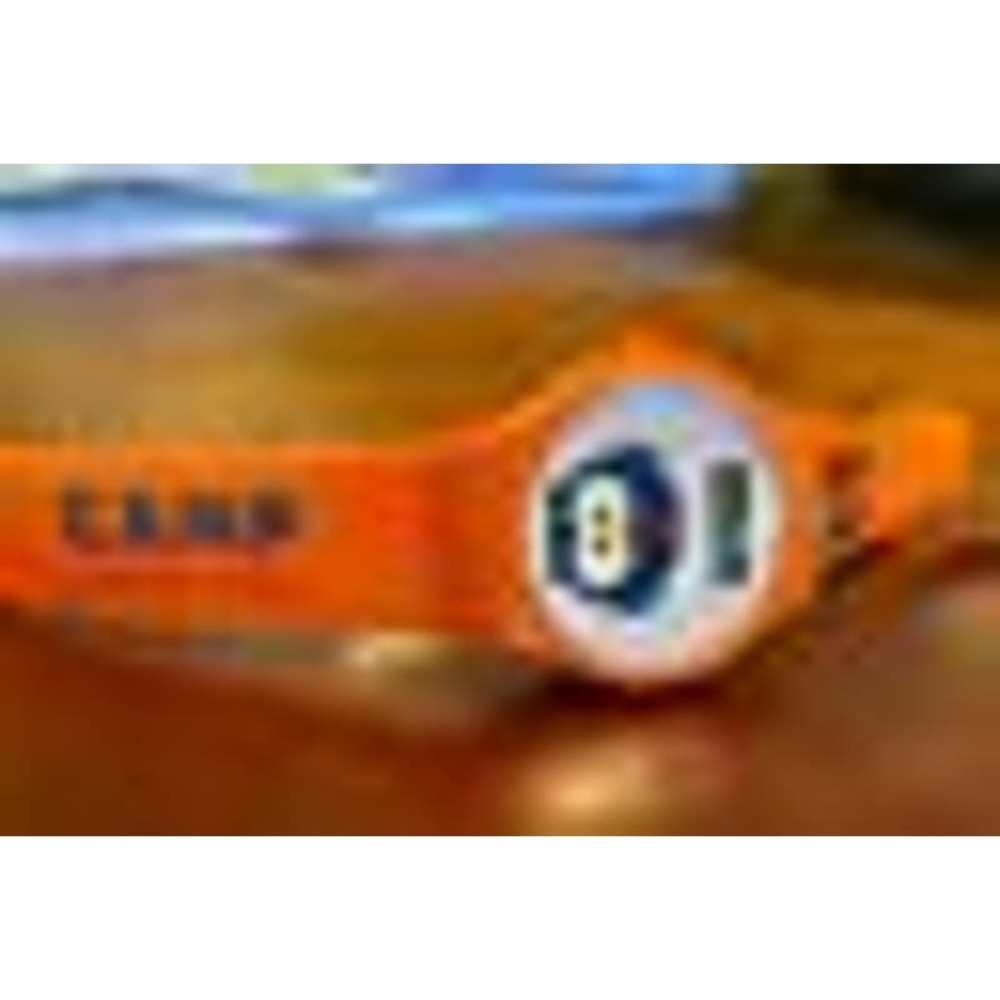 Child's Camp Carnival Night Owls Watch, Orange Poly, LCD Digital